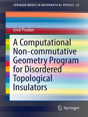 cover image of A Computational Non-commutative Geometry Program for Disordered Topological Insulators